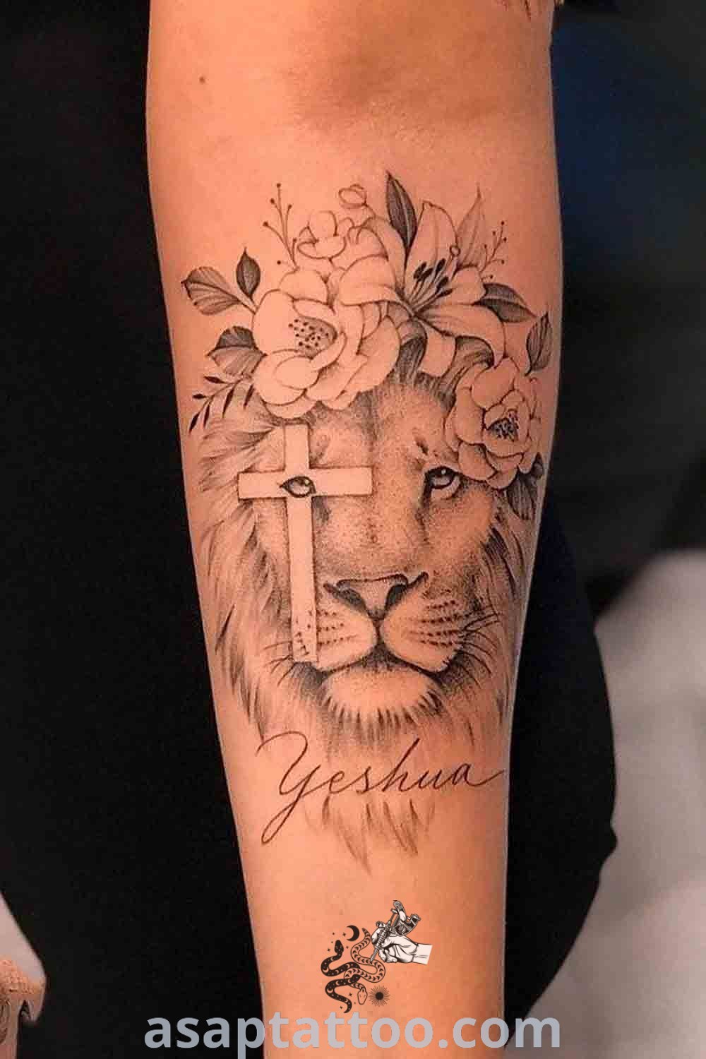 Half arm tattoo of a woman