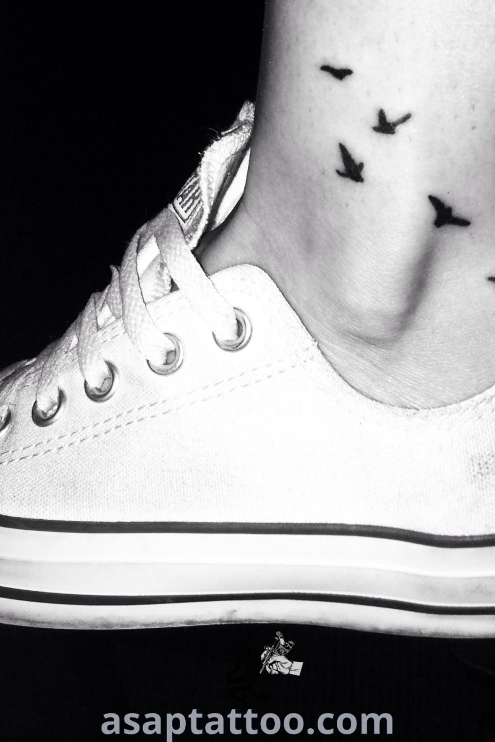 Black and white photo of a person