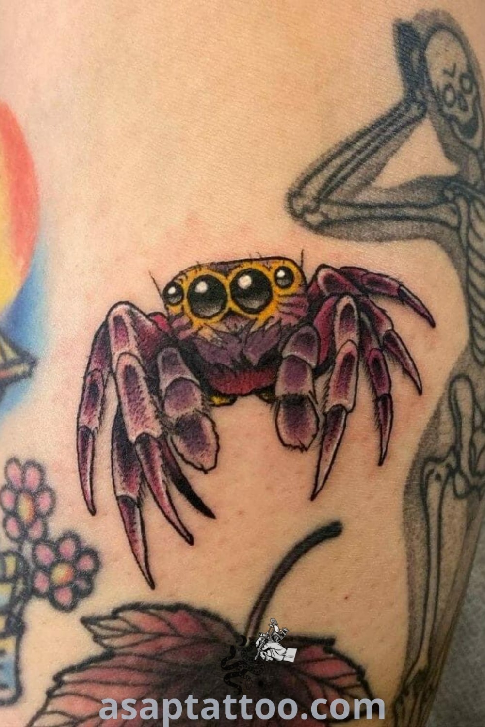 A close-up view of a person