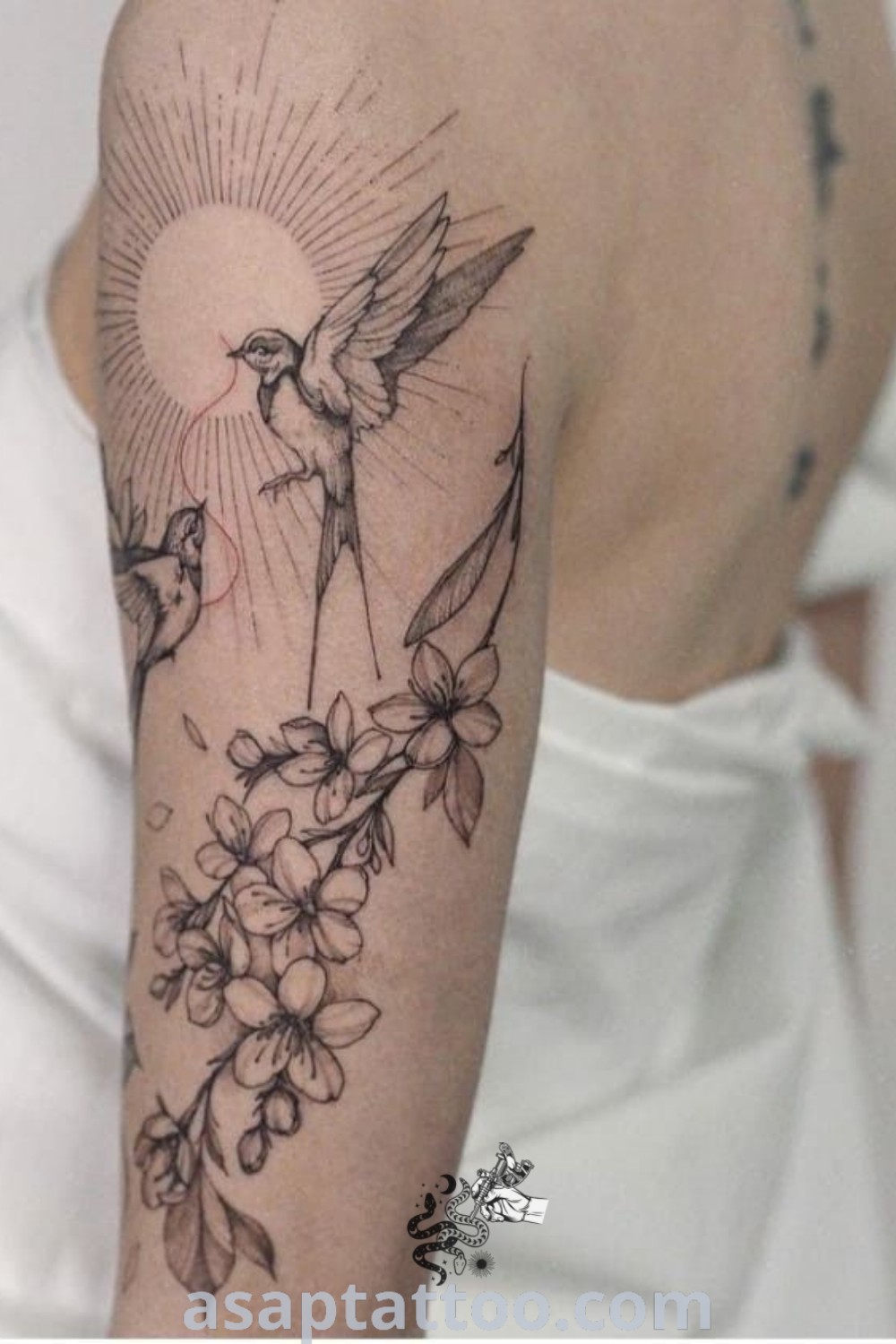 Elegant tattoo of a woman