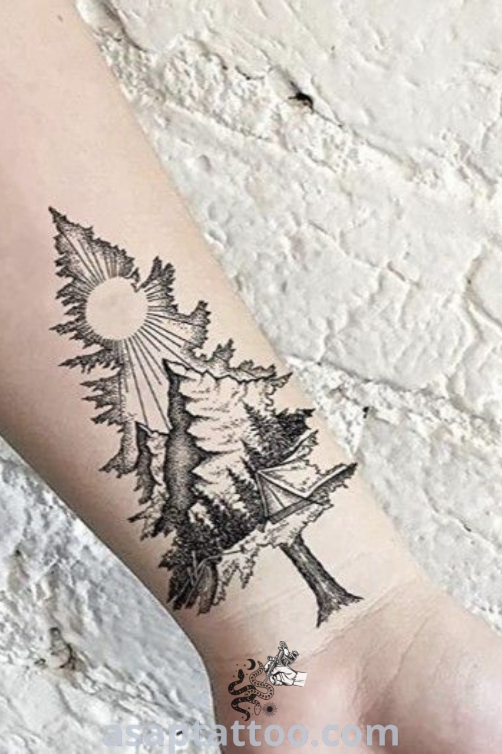 Adventure tattoos for couples showcasing Oregon inspired designs, hills and valleys, and national park themes. Perfect for outdoor enthusiasts seeking meaningful body art. Learn more at asaptattoo.com.