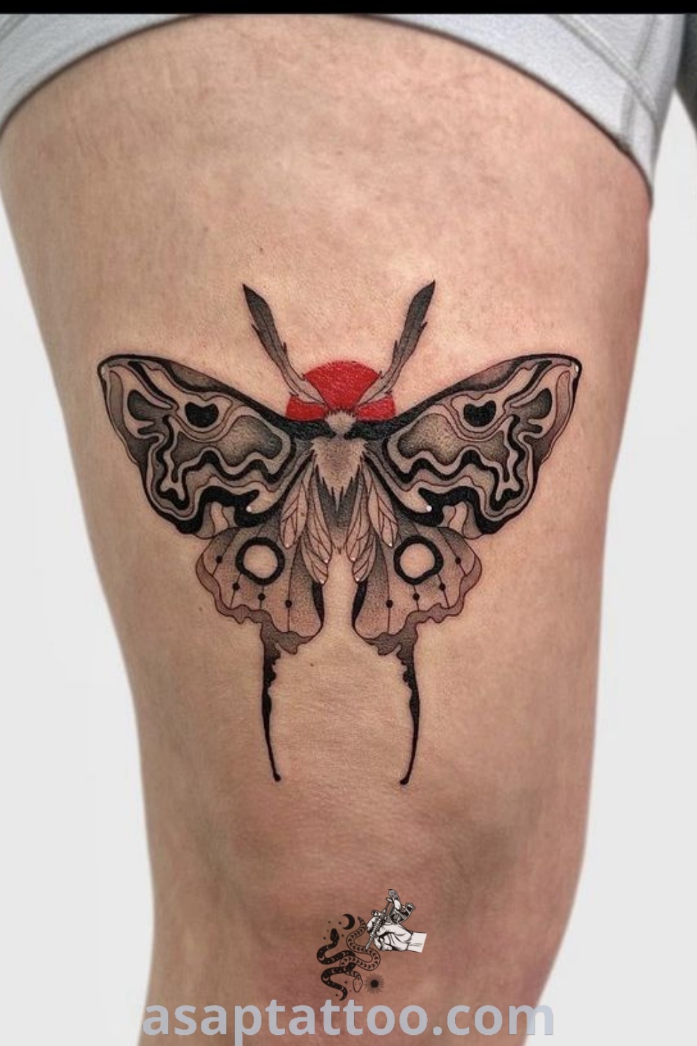 Aesthetic butterfly tattoo on a woman