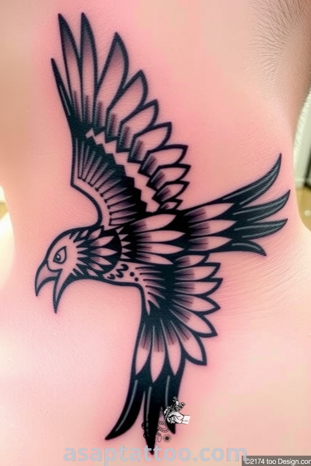 Chicano bird tattoo with intricate linework, deep blacks, and rich shading, symbolizing freedom and cultural pride. A gorgeous tattoo idea you must see to believe. asaptattoo.com