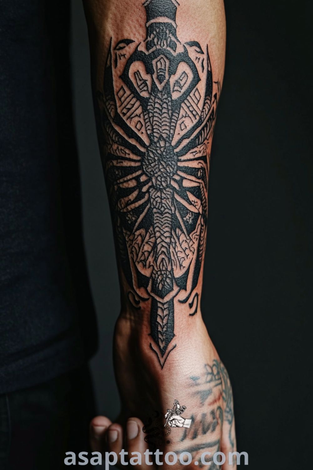 Intricate Chicano spider tattoo on the forearm with bold linework and soft gradients, showcasing both danger and beauty. A gorgeous tattoo idea that will inspire you to get inked. asaptattoo.com
